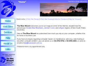The Blue Wizard Web Site